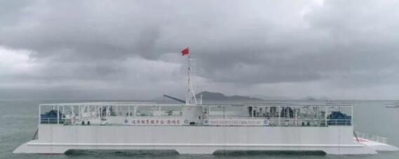 中国第一座半潜式波浪能养殖旅游平台首批养殖海鱼上市
