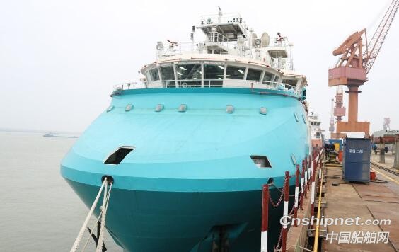 芜湖造船厂平台供应船SK728号离厂试航