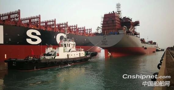 蓬莱京鲁船业三艘船舶顺利完成出坞