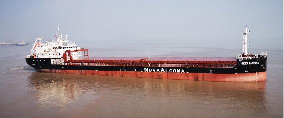 新乐造船6000吨杂货船1号船“野牛”轮交付