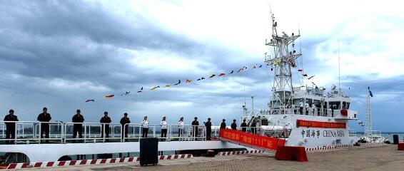 洋浦海事局首艘60米级执法船列编