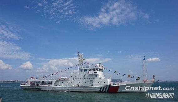 洋浦海事局首艘60米级执法船列编