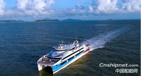 国内首艘大型豪华铝合金高速客船“北游26”顺利完成试航