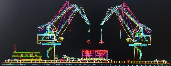 川东船舶重工2艘重庆钢铁物流全回转式码头浮吊船正式开工