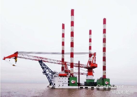 马尾造船600吨自升式海上风电大部件更换运维平台交付