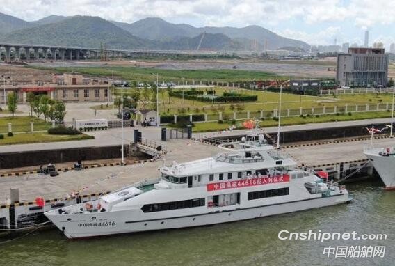 广东省内首艘160吨级高速海洋指挥船中国渔政44616船入列