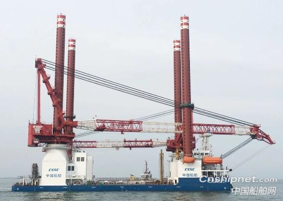 山船重工自升式海上风电安装平台“中船海工101”交付