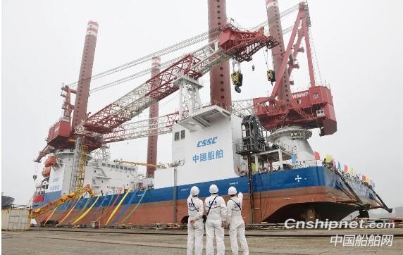 山船重工自升式海上风电安装平台“中船海工101”交付