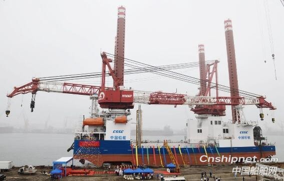 山船重工自升式海上风电安装平台“中船海工101”交付