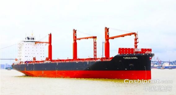 黄埔文冲2350TEU经济环保型绿色船舶3#船完成试航