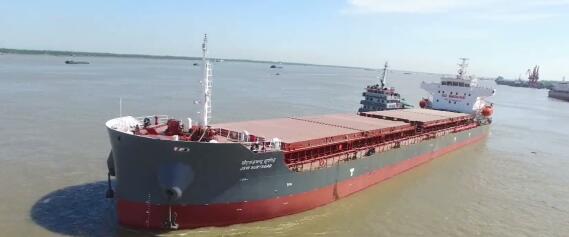 芜湖造船8000吨散货船4号船完成试航