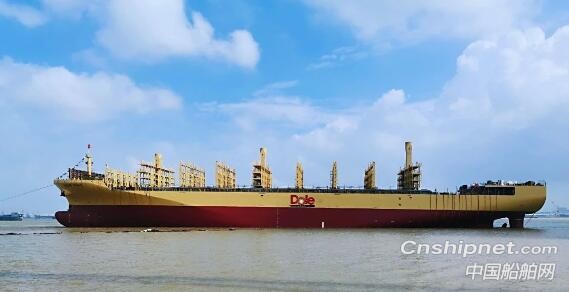 中船澄西首艘910RFEU支线冷藏集装箱船胜利下水