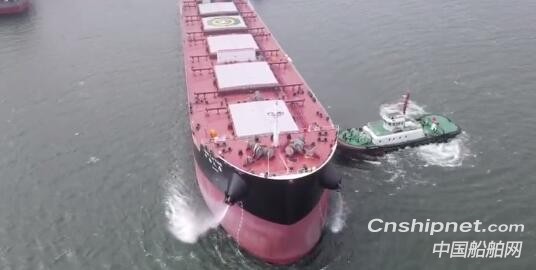 天津新港船舶重工82000吨散货船8号船顺利完成试航