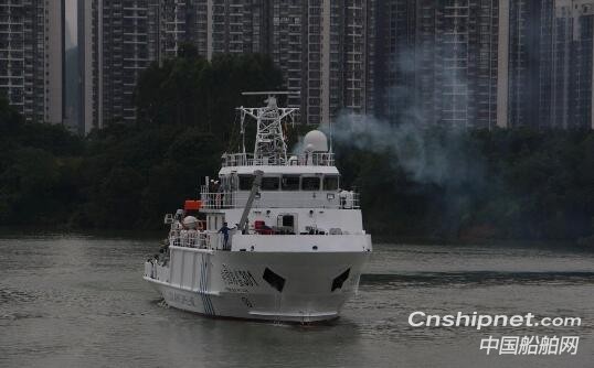 武船院500吨级海监船改造项目1号 “中国海监301”海试