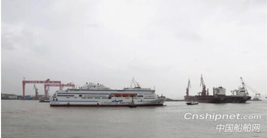广船国际豪华客滚船出海试航