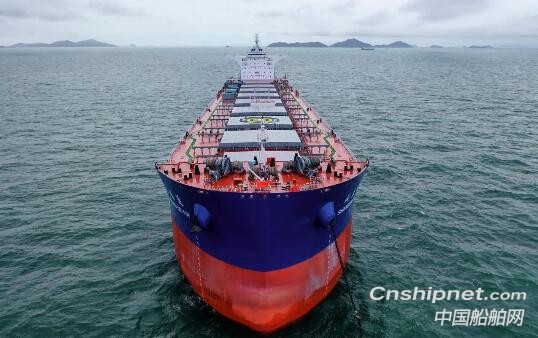 外高桥造船第六艘18万吨散货船H1495船试航凯旋