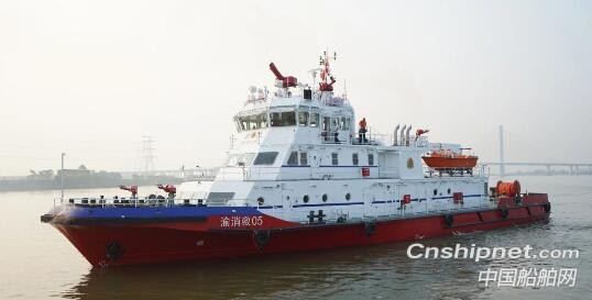 粤新海工两艘48米主力型消防船完成试航